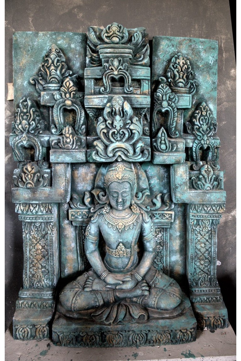 Meditating Deity in Temple Niche – Wall Bas-Relief