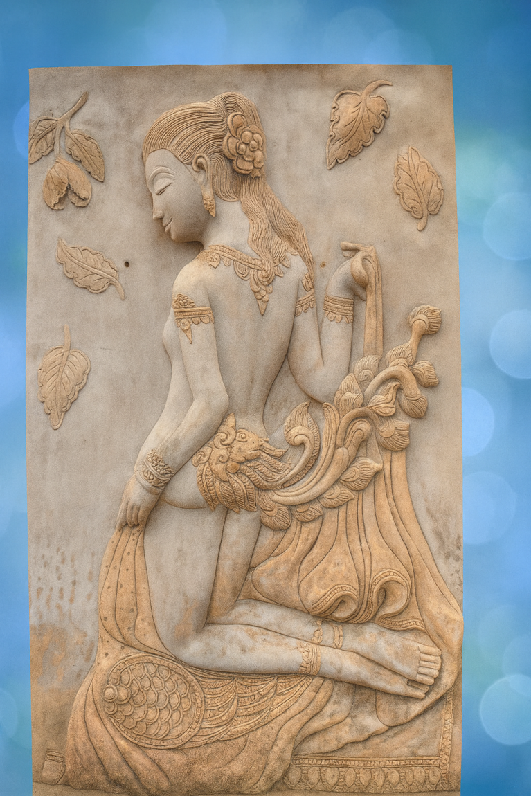 Celestial Serenity – Apsara in Meditation
