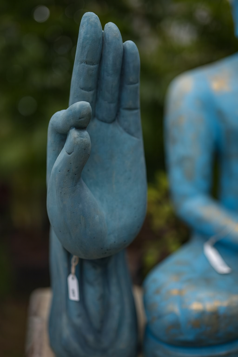 Gesture of Peace – Abhaya Mudrā in Stone