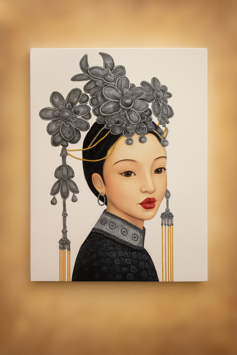 Imperial Grace – Ornamental Asian Portrait