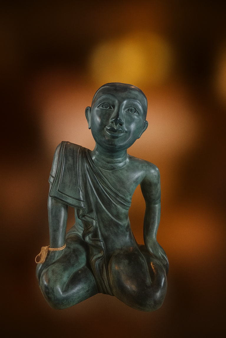 Awakening Wisdom – Meditative Young Monk