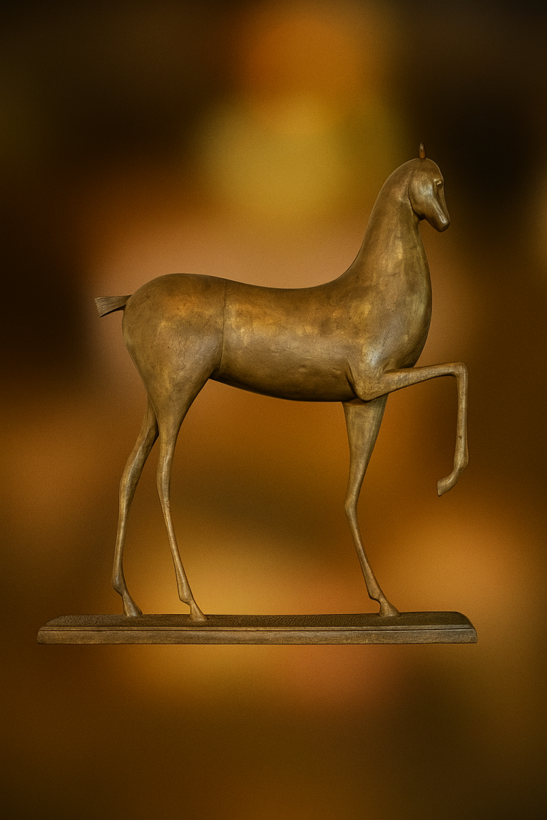 Graceful Gait – Handcrafted Metal Horse Statue