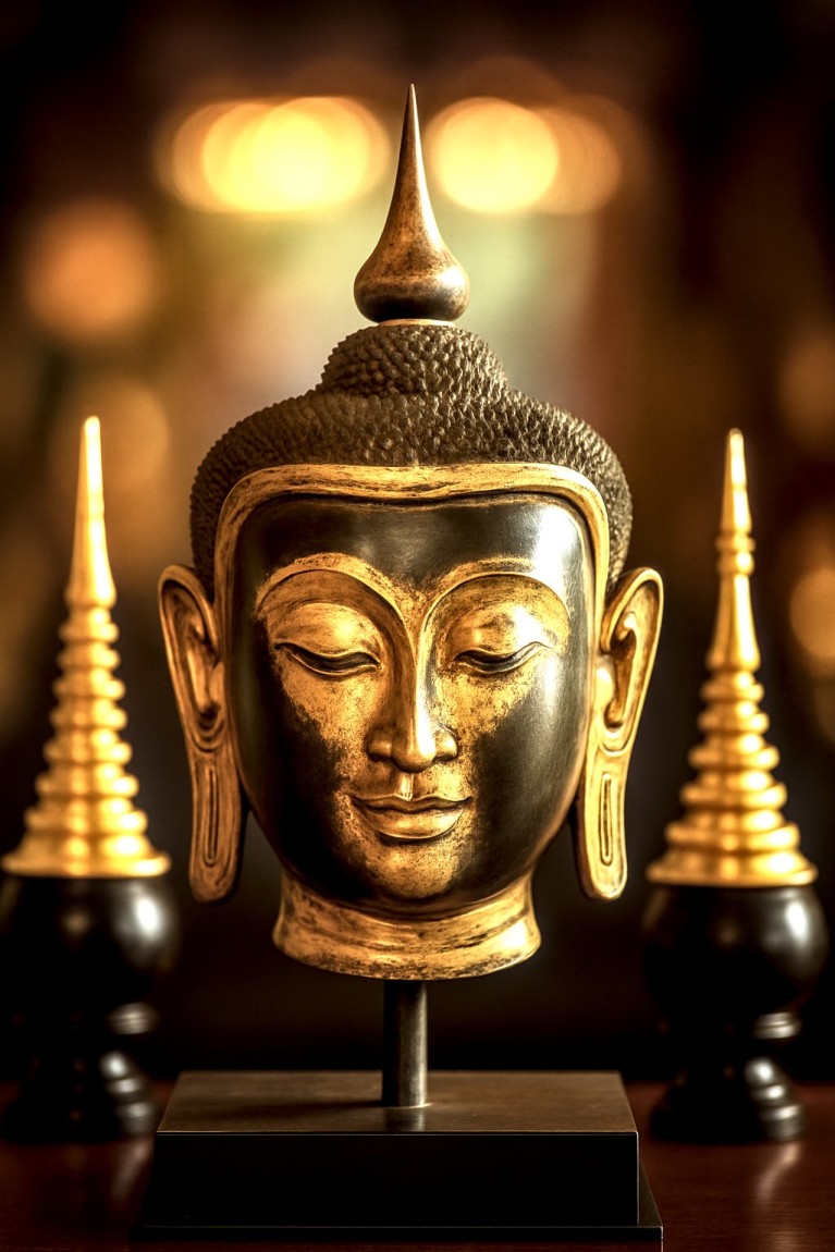 Golden Buddha Head
